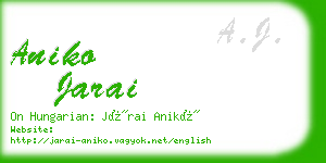 aniko jarai business card